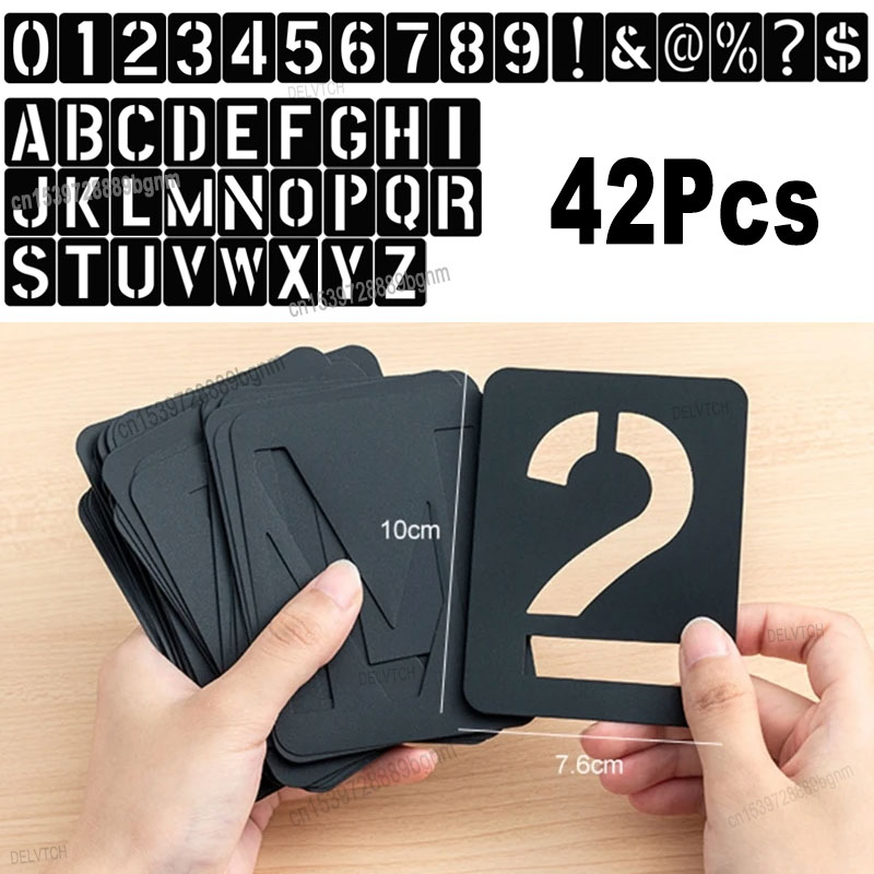 Photography Font - 42 pezzi set riutilizzabile in plastica