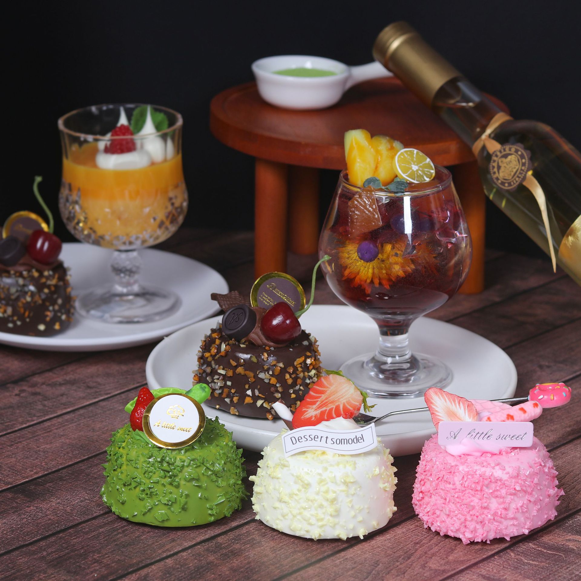Photography Food - 1 Pezzo Torta Artificiale in Mousse,