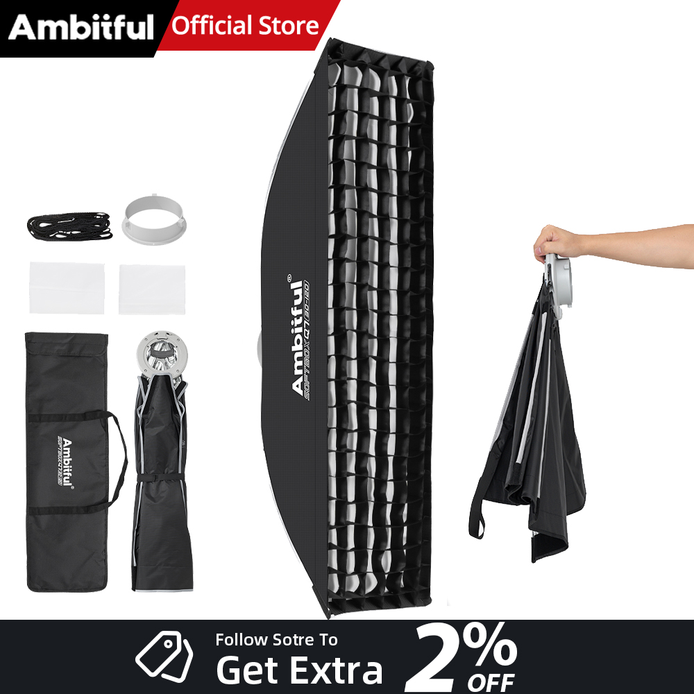 Photography Kit Pro - AMBITFUL Q7-II 30*120cm Softbox a Striscia