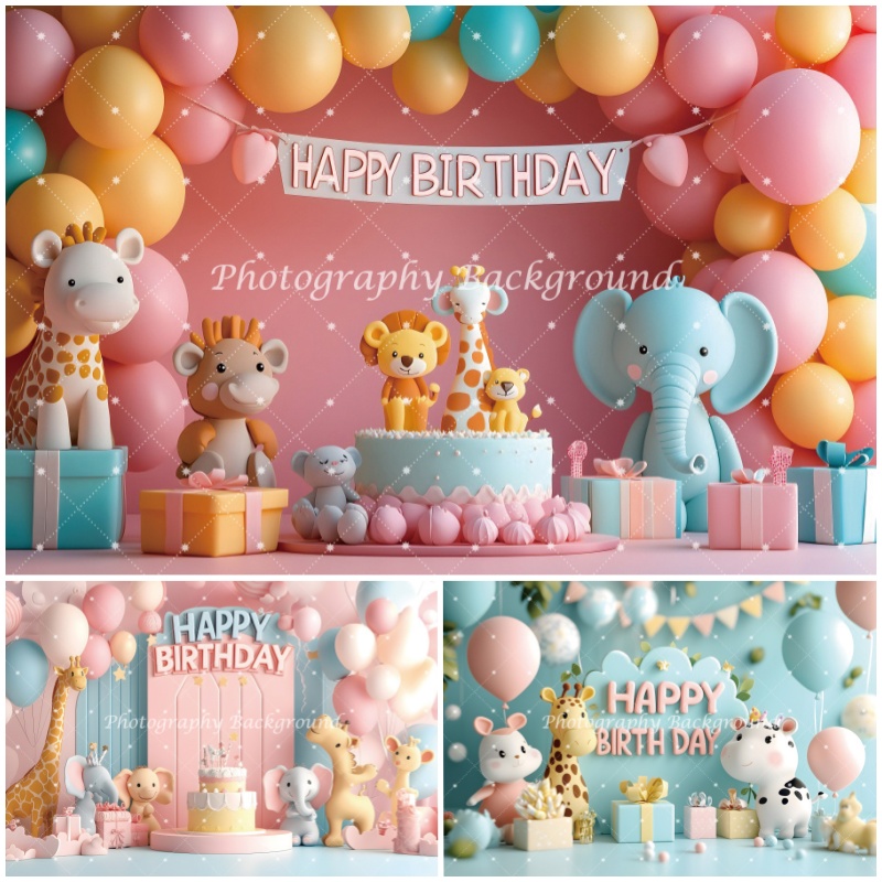 Photography Zoo - Sfondo per Festa di Compleanno a
